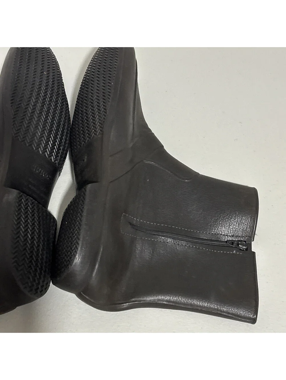 TOTES RUBBER BOOT OVERSHOE Large Galoshes Waterproof Zips